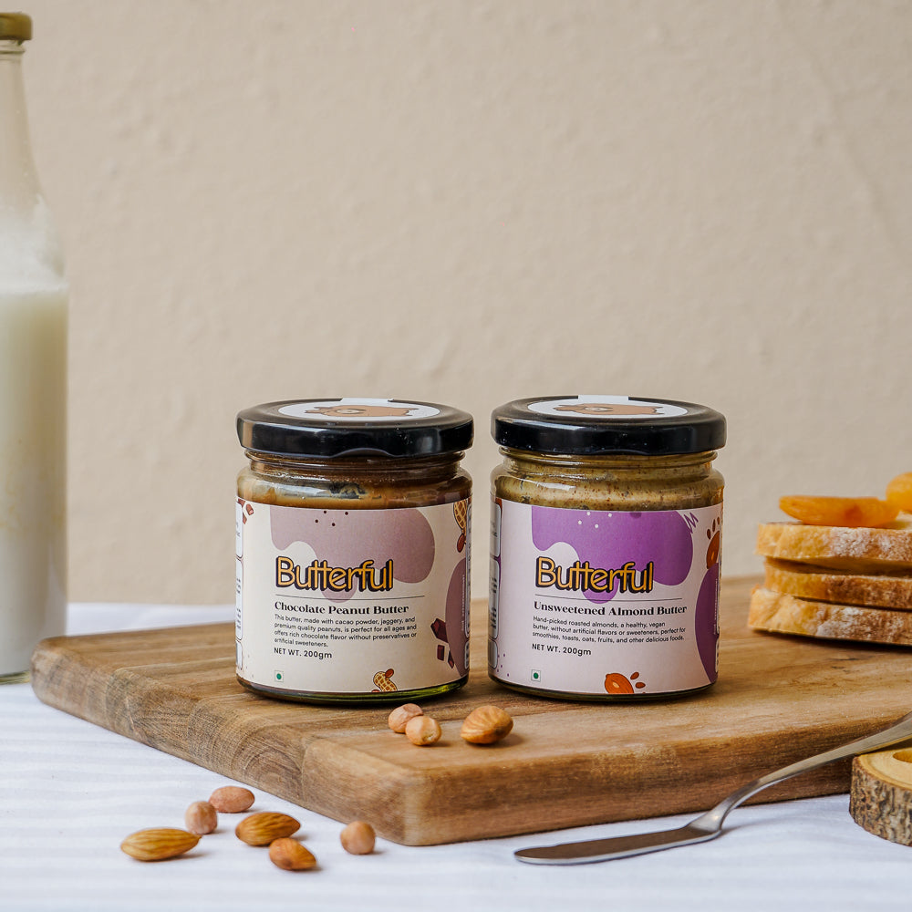 Unsweetened Almond Butter & Chocolate Peanut Butter Combo