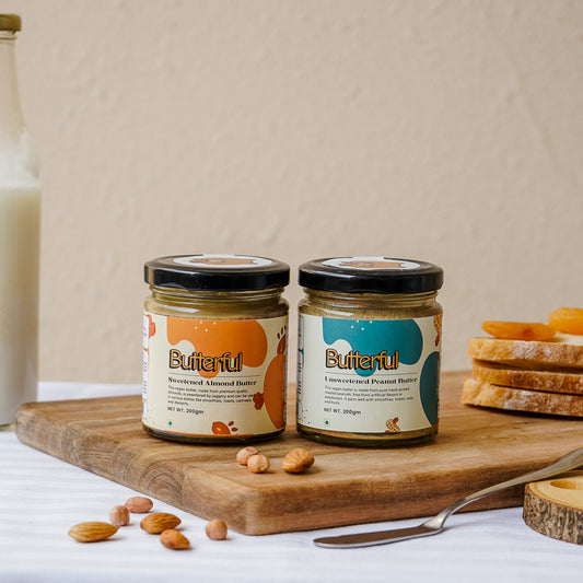 Unsweetened Peanut Butter & Sweetened Almond Butter Combo