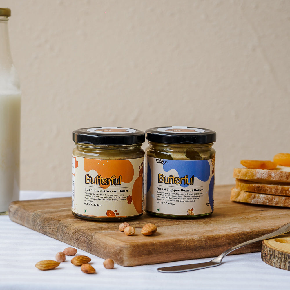 Salt and Pepper Peanut Butter & Sweetened Almond Butter Combo