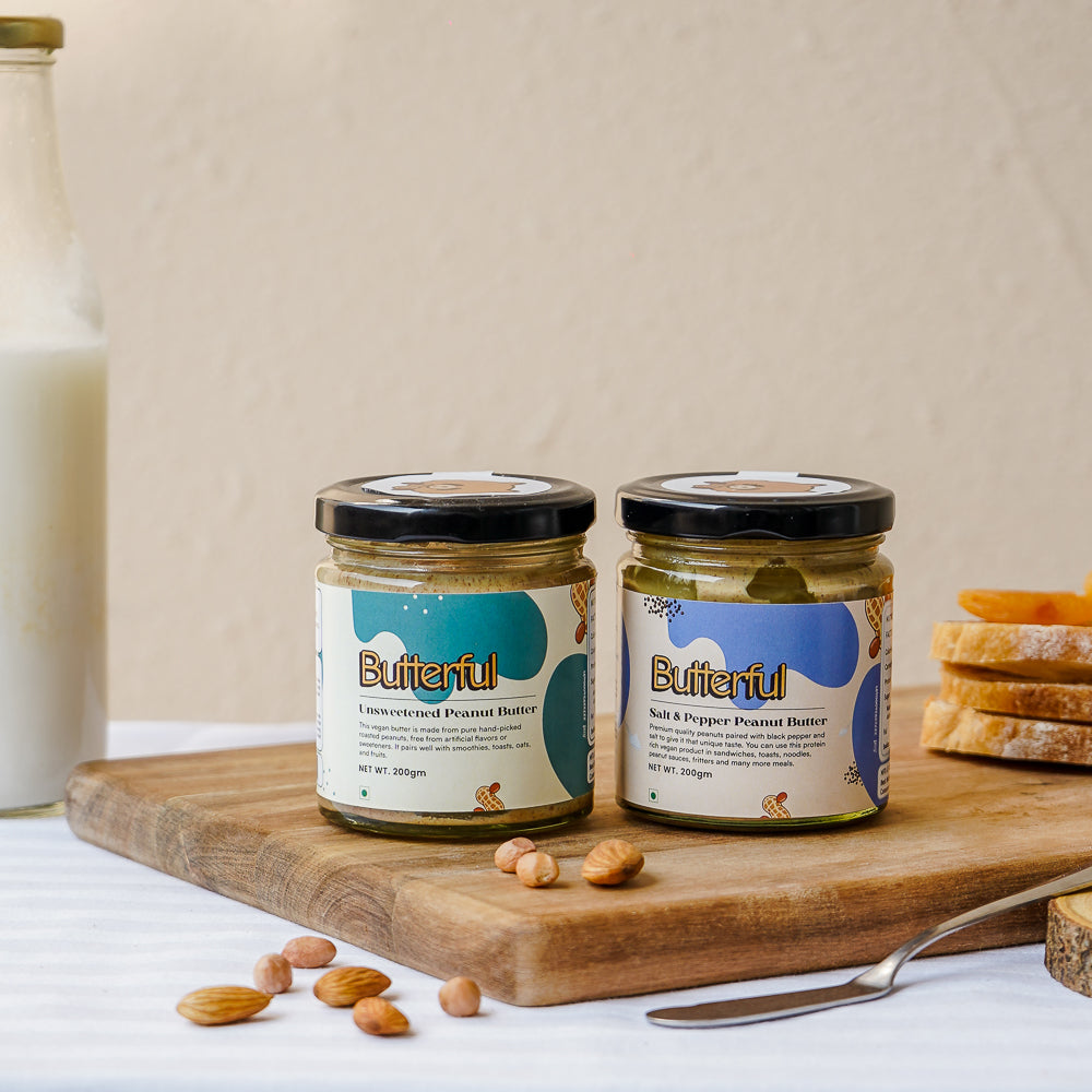 Unsweetened Peanut Butter & Salt and Pepper Peanut Butter Combo
