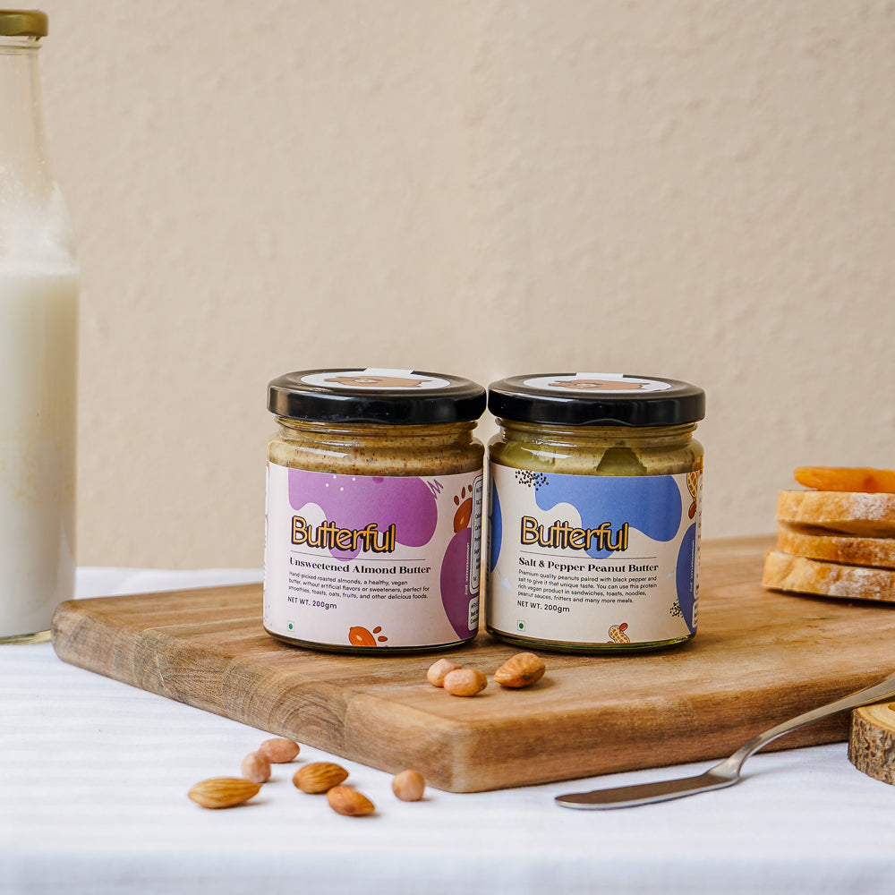 Salt and Pepper Peanut Butter & Unsweetened Almond Butter Combo